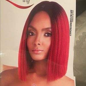 Lace front flat edge blunt cut bob wig